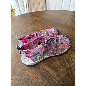 Keen Womens Waterproof Whisper Outdoor Hiking 1014204 Pink Grey Sandals 8